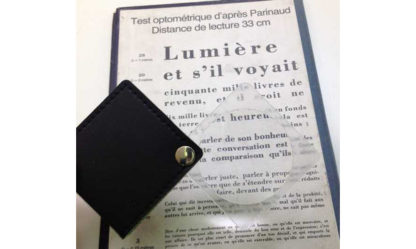 Loupe de poche simili cuir